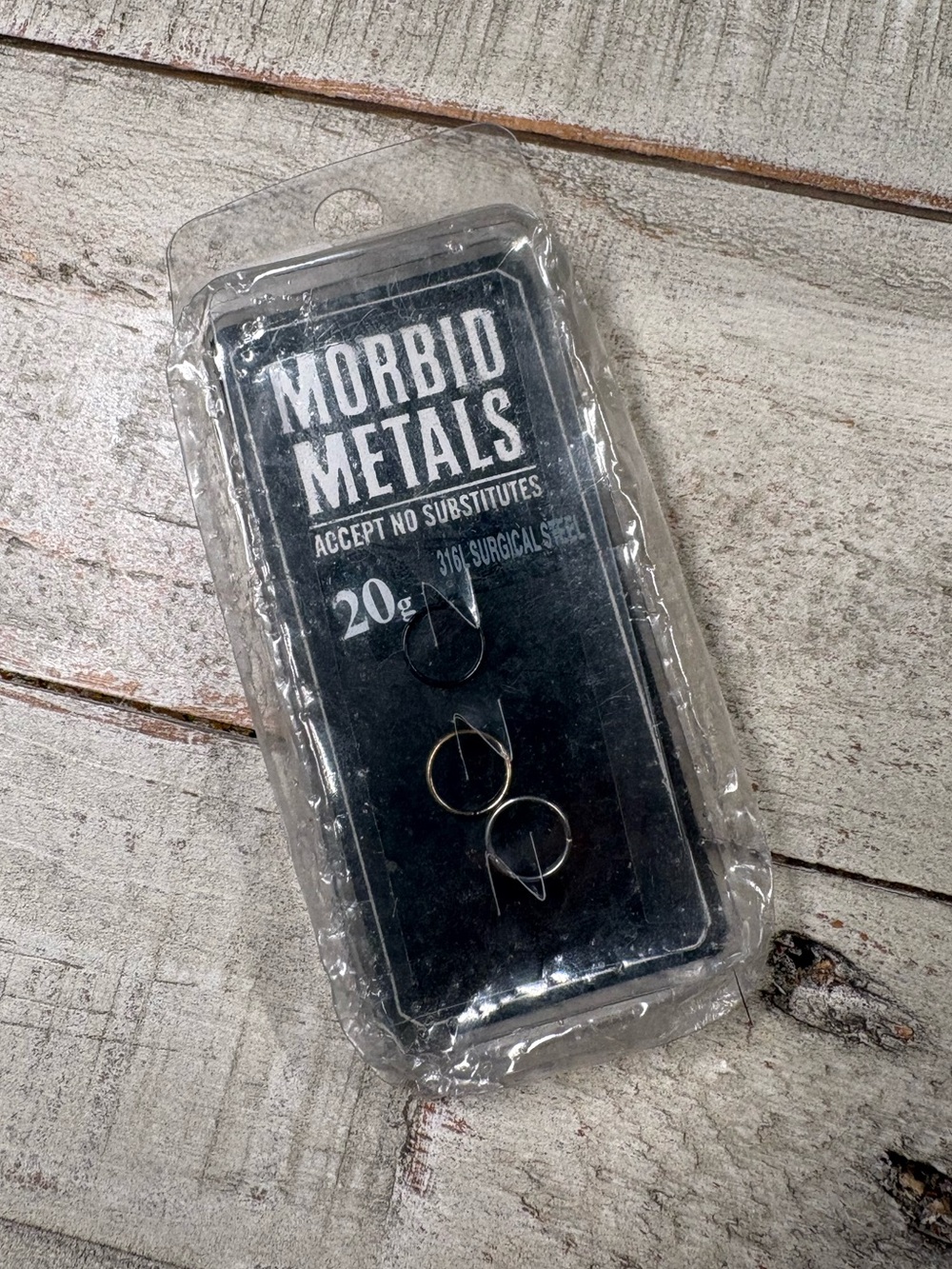 New! Morbid Metals 20g 316L Surgical Steel Nose Hoops (3-Pack Variety)